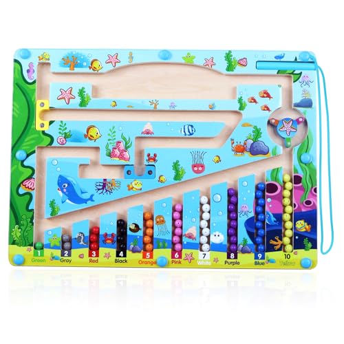 Montessori Spielzeug für 3 4 5 6 Jahre, Magnetische Labyrinth für 3 5 Jahre, Puzzle-Spiel Feinmotorik Spielzeug 4 6 Jahre, Ostern Weihnachten Geburtstag Geschenke für Kinder Jungen Mädchen 3-6 Jahre Montessori Spielzeug für 3 4 5 6 Jahre, Magnetische Labyrinth für 3 5 Jahre, Puzzle-Spiel Feinmotorik Spielzeug 4 6 Jahre, Ostern Weihnachten Geburtstag Geschenke für Kinder Jungen Mädchen 3-6 Jahre von FROGZOOM