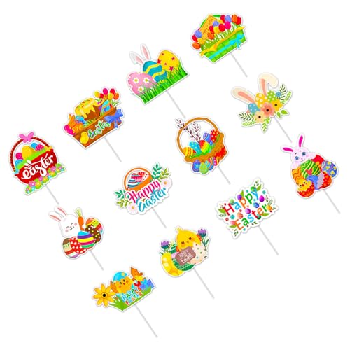 Cupcake-Picker mit Frühlingsmotiven, Dekoration für Geburtstag, Hochzeit, Babyparty, Urlaub, Partys, 12 Stück Cupcake-Picker mit Frühlingsmotiven, Dekoration für Geburtstag, Hochzeit, Babyparty, Urlaub, Partys, 12 Stück von FROMCEO
