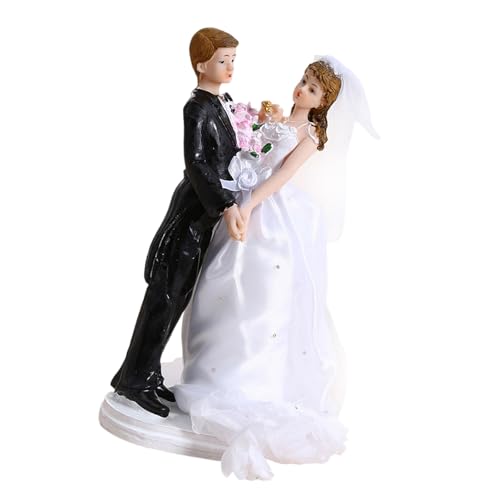 Elegante Hochzeitstortenfigur aus Kunstharz, Braut und Bräutigam, für Jubiläumsfeier, Heimdekoration, künstlerische Kuchendekoration aus Kunstharz Elegante Hochzeitstortenfigur aus Kunstharz, Braut und Bräutigam, für Jubiläumsfeier, Heimdekoration, künstlerische Kuchendekoration aus Kunstharz von FROMCEO