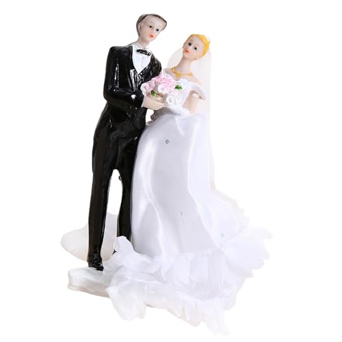 Elegante Hochzeitstortenfigur aus Kunstharz, Braut und Bräutigam, für Jubiläumsfeier, Heimdekoration, künstlerische Kuchendekoration aus Kunstharz Elegante Hochzeitstortenfigur aus Kunstharz, Braut und Bräutigam, für Jubiläumsfeier, Heimdekoration, künstlerische Kuchendekoration aus Kunstharz von FROMCEO