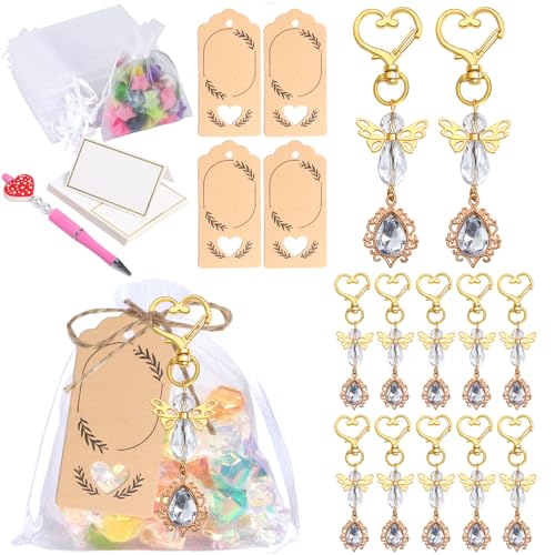FROMCEO 30 Stück Engelsflügel-Anhänger Schlüsselanhänger für Taufe und Hochzeit, inklusive Anhänger mit Taschen FROMCEO 30 Stück Engelsflügel-Anhänger Schlüsselanhänger für Taufe und Hochzeit, inklusive Anhänger mit Taschen von FROMCEO