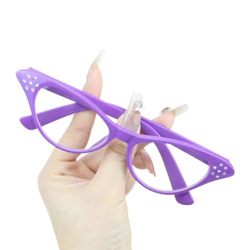 FROMCEO Vintage-Brille für Erwachsene und Kinder, mit Strasssteinen, Uni-Stil, klare Gläser, für Cosplay-Kostümpartys von FROMCEO