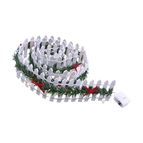 Miniatur-Feen-Gartenzaun, DIY, Holz, Lattenzaun, Ornament, LED-Holzlatte für Puppenhäuser, Blumentöpfe, Feengarten von FROMCEO