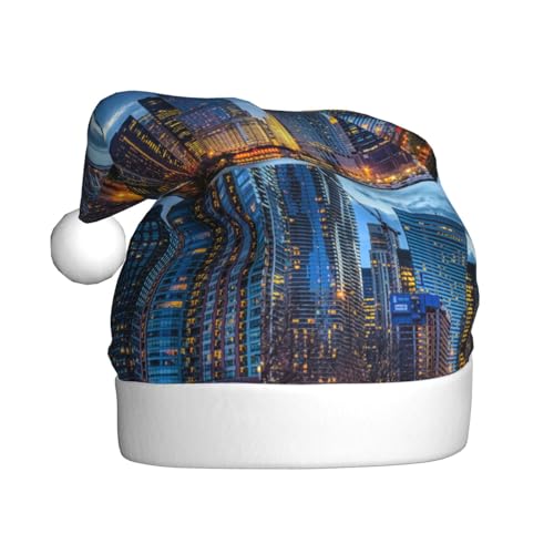 Chicago Illinois USA Weihnachtsmann Hut Weihnachtsmütze Urlaub Hut Für Neujahr Festliche Party Supplies Party Hüte Weihnachten Caps Xmas Cap von FROON