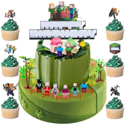 FRPABCF 53 Stück Tortendekoration my world Cake Topper Set, Figuren Set, Kuchen Deko, Muffin Deko, Tortenaufleger Cupcake Topper Deko Kindergeburtstag Party Geburtstag Deko Tortendeko Geburtstag FRPABCF 53 Stück Tortendekoration my world Cake Topper Set, Figuren Set, Kuchen Deko, Muffin Deko, Tortenaufleger Cupcake Topper Deko Kindergeburtstag Party Geburtstag Deko Tortendeko Geburtstag von FRPABCF