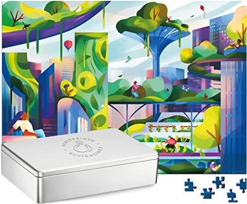 Design Puzzle, 1000 Teile, Motiv: Green City, Format 68 x 48 cm, Erwachsene, Öko Recycling Illustration Geschenk Design Puzzle, 1000 Teile, Motiv: Green City, Format 68 x 48 cm, Erwachsene, Öko Recycling Illustration Geschenk von FRUITPRINTS