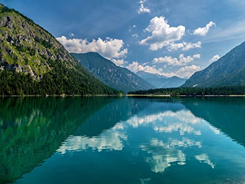 1000 Teile Erwachsenenpuzzle ab 14 Jahren, See Berghang 75x50cm 1000 Teile Erwachsenenpuzzle ab 14 Jahren, See Berghang 75x50cm von FRUKAT