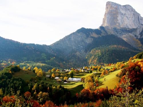 1000 Teile Puzzle,Geschicklichkeitsspiel für Die Ganze Familie, Berge Himmel Gras 75x50cm 1000 Teile Puzzle,Geschicklichkeitsspiel für Die Ganze Familie, Berge Himmel Gras 75x50cm von FRUKAT