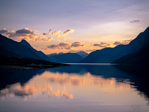 1000 Teile Puzzle,Geschicklichkeitsspiel für Die Ganze Familie, Berge Sonnenuntergang Reflexion 75x50cm 1000 Teile Puzzle,Geschicklichkeitsspiel für Die Ganze Familie, Berge Sonnenuntergang Reflexion 75x50cm von FRUKAT