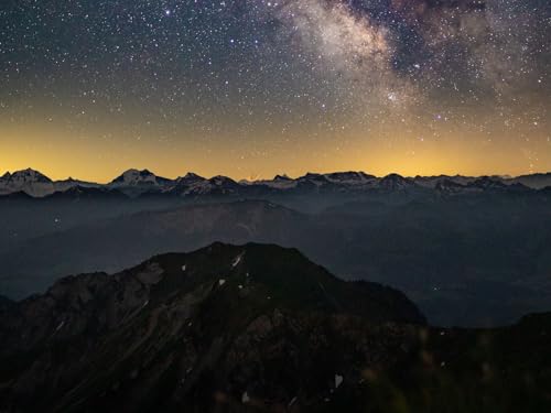 1000 Teile Puzzle,Geschicklichkeitsspiel für Die Ganze Familie, Berge Sternenhimmel Felsen 75x50cm 1000 Teile Puzzle,Geschicklichkeitsspiel für Die Ganze Familie, Berge Sternenhimmel Felsen 75x50cm von FRUKAT