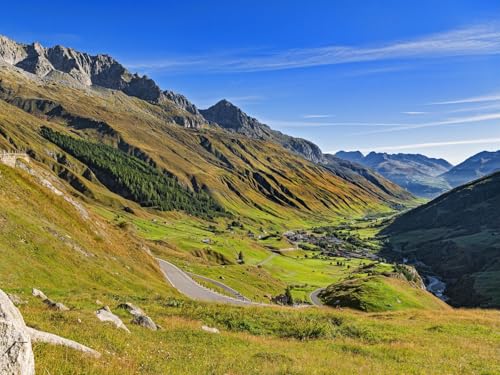 1000 Teile Puzzle,Geschicklichkeitsspiel für Die Ganze Familie, Berge Tal Landschaft 75x50cm 1000 Teile Puzzle,Geschicklichkeitsspiel für Die Ganze Familie, Berge Tal Landschaft 75x50cm von FRUKAT