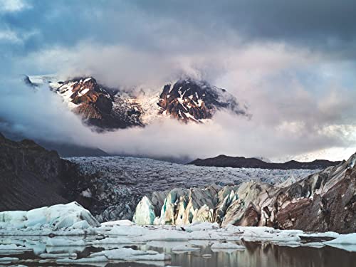 1000 Teile Puzzle,Geschicklichkeitsspiel für Die Ganze Familie, Gletscher Berge Wolken 75x50cm 1000 Teile Puzzle,Geschicklichkeitsspiel für Die Ganze Familie, Gletscher Berge Wolken 75x50cm von FRUKAT