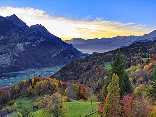 1000 Teile Puzzle,Geschicklichkeitsspiel für Die Ganze Familie, Wälder Bäume Berge 75x50cm 1000 Teile Puzzle,Geschicklichkeitsspiel für Die Ganze Familie, Wälder Bäume Berge 75x50cm von FRUKAT