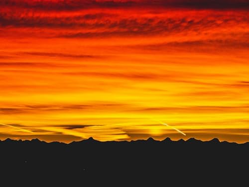 1000 Teile Puzzle,Geschicklichkeitsspiel für Die Ganze Familie - Berge Sonnenuntergang Himmel 75x50cm 1000 Teile Puzzle,Geschicklichkeitsspiel für Die Ganze Familie - Berge Sonnenuntergang Himmel 75x50cm von FRUKAT