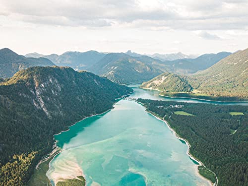 1000 Teile Puzzle,Geschicklichkeitsspiel für Die Ganze Familie - See Berge Tal 75x50cm 1000 Teile Puzzle,Geschicklichkeitsspiel für Die Ganze Familie - See Berge Tal 75x50cm von FRUKAT