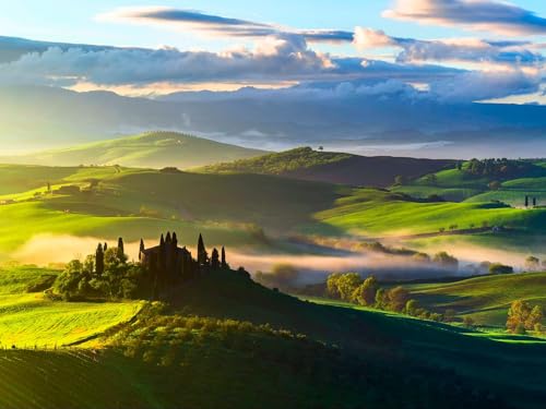 1000 Teile Puzzle,Geschicklichkeitsspiel für die ganze Familie - Italien Toskana Felder 75x50cm 1000 Teile Puzzle,Geschicklichkeitsspiel für die ganze Familie - Italien Toskana Felder 75x50cm von FRUKAT