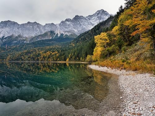 1000 Teile Puzzle,Impossible Puzzle,Puzzle-Geschenk,-Küste, See, Berge 75x50cm von FRUKAT