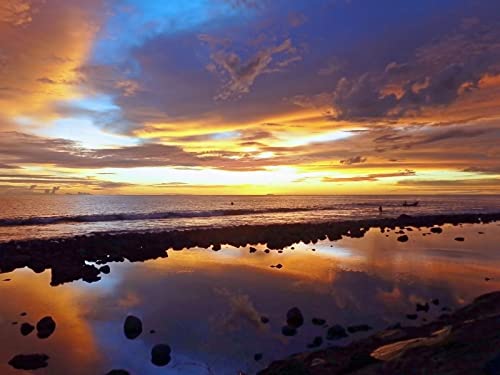 1000 Teile Puzzle,Impossible Puzzle,Puzzle-Geschenk, Landschaft Sonnenuntergang Strand 75x50cm 1000 Teile Puzzle,Impossible Puzzle,Puzzle-Geschenk, Landschaft Sonnenuntergang Strand 75x50cm von FRUKAT
