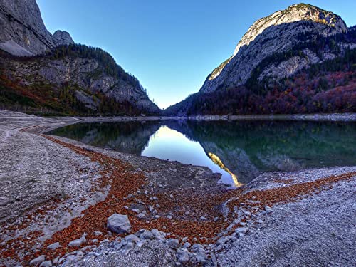1000 Teile Puzzle,Lernen Pädagogische Puzzle Spielzeug - Berg-See-Landschaft 75x50cm von FRUKAT