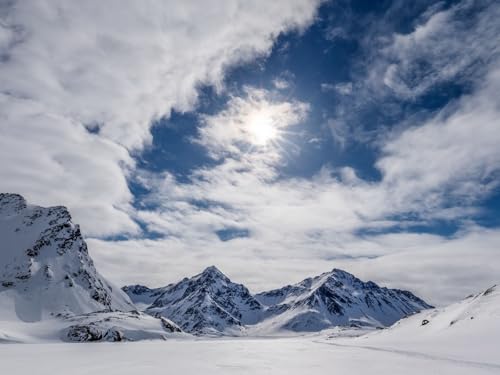 1000 Teile Puzzle,Lernen Pädagogische Puzzle Spielzeug - Berge Schnee 75x50cm von FRUKAT