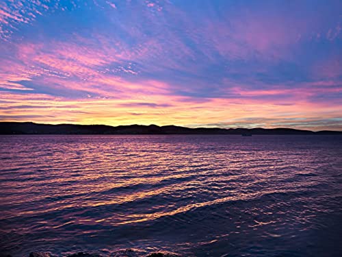 1000 Teile Puzzle,Lernen Pädagogische Puzzle Spielzeug - Horizont Meer Sonnenuntergang 75x50cm von FRUKAT