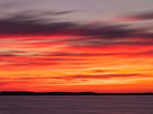 1000 Teile Puzzle,Lernen Pädagogische Puzzle Spielzeug - Horizont Sonnenuntergang Wasser 75x50cm von FRUKAT