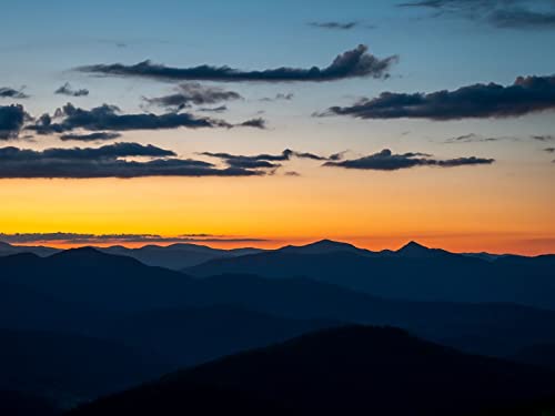 1000 Teile Puzzle,Lernen Pädagogische Puzzle Spielzeug - Hügel Berge Horizont 75x50cm von FRUKAT