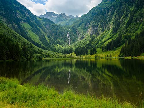 1000 Teile Puzzle,Lernen Pädagogische Puzzle Spielzeug - See Berge Bäume 75x50cm von FRUKAT