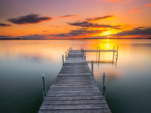 1000 Teile Puzzle,Puzzle für Erwachsene,Farbenfrohes Legespiel - Pier Wasser Meer 75x50cm 1000 Teile Puzzle,Puzzle für Erwachsene,Farbenfrohes Legespiel - Pier Wasser Meer 75x50cm von FRUKAT
