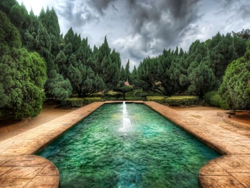 1000 Teile Puzzle,Puzzle für Erwachsene,Puzzle Farbenfrohes-Pool, Brunnen, Holz, Bewölkt, Farben, Farben 75x50cm 1000 Teile Puzzle,Puzzle für Erwachsene,Puzzle Farbenfrohes-Pool, Brunnen, Holz, Bewölkt, Farben, Farben 75x50cm von FRUKAT