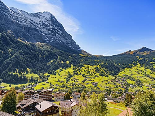 1000 Teile Puzzle Farbenfrohes Puzzle für Erwachsene und Kinder - Häuser Tal Berge 75x50cm 1000 Teile Puzzle Farbenfrohes Puzzle für Erwachsene und Kinder - Häuser Tal Berge 75x50cm von FRUKAT