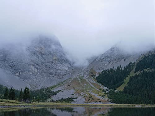 1000 Teile Puzzle ab 14 Jahren,Buntes Erwachsenenpuzzle - Berge See Nebel 75x50cm von FRUKAT