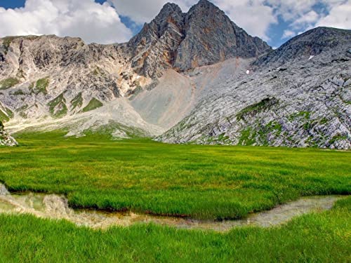 1000 Teile Puzzle ab 14 Jahren,Buntes Erwachsenenpuzzle - Grasberge Felsen 75x50cm von FRUKAT