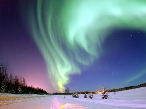 1000 Teile Puzzle farbenfrohes Puzzle für Erwachsene und Kinder -Nordlicht, Aurora, Winter, Schnee 75x50cm 1000 Teile Puzzle farbenfrohes Puzzle für Erwachsene und Kinder -Nordlicht, Aurora, Winter, Schnee 75x50cm von FRUKAT