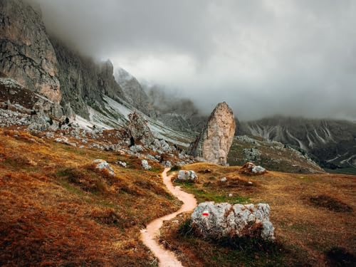 1000 Teile Puzzle für Erwachsene und Kinder ab 14 Jahren - Berge Steine Wolken 75x50cm von FRUKAT