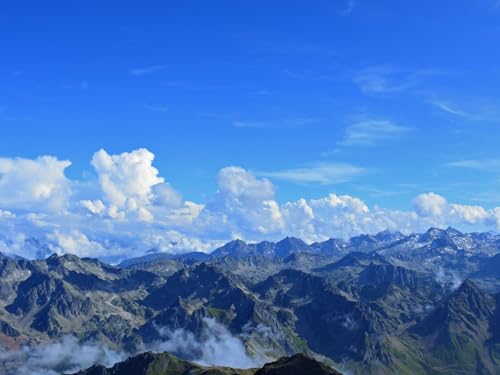 1000 Teile Puzzle für Erwachsene und Kinder ab 14 Jahren - Pyrenäen Frankreich Berge 75x50cm von FRUKAT