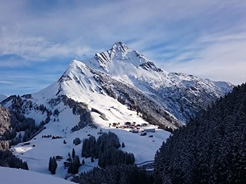 1500 Teile Erwachsenenpuzzle ab 14 Jahren, Bergschnee 87x57cm von FRUKAT