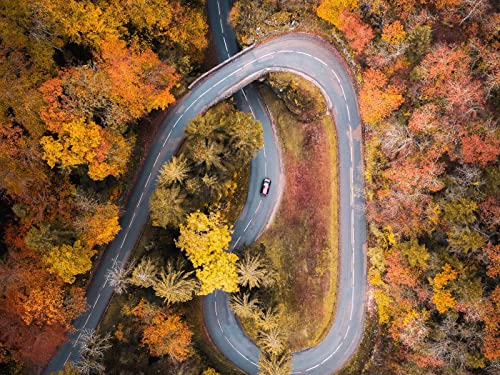 1500 Teile Erwachsenenpuzzle ab 14 Jahren, Straßenauto-Luftaufnahme 87x57cm von FRUKAT