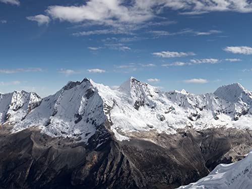 1500 Teile Impossible Puzzle,Geschicklichkeitsspiel für Die Ganze Familie - Berge Schnee Wolken 87x57cm von FRUKAT