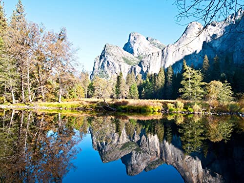 1500 Teile Puzzle,Geschicklichkeitsspiel für Die Ganze Familie, Berge Reflexion Spitze 87x57cm von FRUKAT