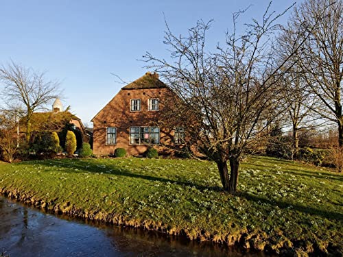 1500 Teile Puzzle,Geschicklichkeitsspiel für Die Ganze Familie, Haus Kanal Wasser 87x57cm von FRUKAT