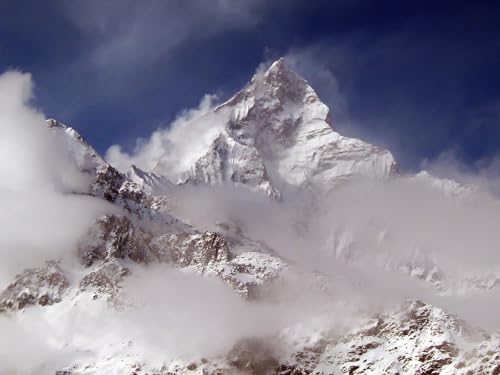 1500 Teile Puzzle,Geschicklichkeitsspiel für Die Ganze Familie - Berge Schnee Wind 87x57cm von FRUKAT