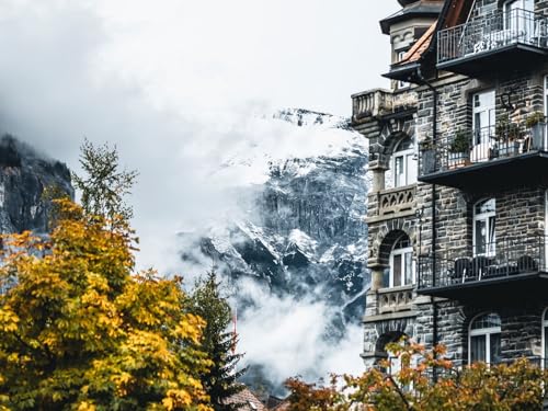1500 Teile Puzzle,Geschicklichkeitsspiel für die ganze Familie, Gebäude, Berg, Bäume 87x57cm 1500 Teile Puzzle,Geschicklichkeitsspiel für die ganze Familie, Gebäude, Berg, Bäume 87x57cm von FRUKAT