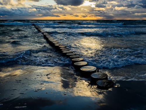 1500 Teile Puzzle,Geschicklichkeitsspiel für die ganze Familie-Meer, Wellen, Wasser, Wolken, Landschaft, Dämmerung 87x57cm 1500 Teile Puzzle,Geschicklichkeitsspiel für die ganze Familie-Meer, Wellen, Wasser, Wolken, Landschaft, Dämmerung 87x57cm von FRUKAT