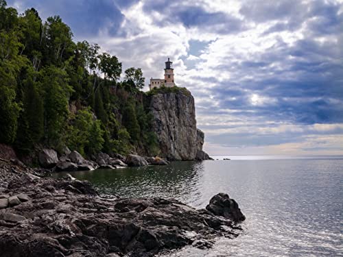 1500 Teile Puzzle,Lernen Pädagogische Puzzle Spielzeug - Leuchtturm Meeresklippe 87x57cm von FRUKAT