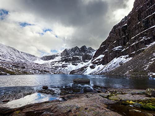 1500 Teile Puzzle ab 14 Jahren,Buntes Erwachsenenpuzzle - Berge Felsen Schnee 87x57cm von FRUKAT