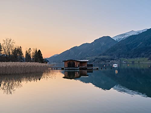 1500 Teile Puzzle für Erwachsene und Kinder ab 14 Jahren - Berge See Pier 87x57cm von FRUKAT