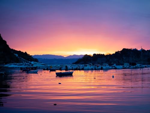 1500 Teile erwachsenenpuzzle ab 14 Jahren, Boot, Sonnenuntergang, Meer 87x57cm von FRUKAT