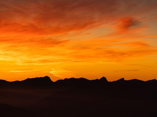 500 Teile Erwachsenenpuzzle ab 14 Jahren, Berge Sonnenuntergang Umrisse 52x38cm 500 Teile Erwachsenenpuzzle ab 14 Jahren, Berge Sonnenuntergang Umrisse 52x38cm von FRUKAT