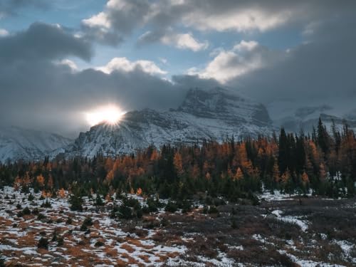 500 Teile Puzzle,Geschicklichkeitsspiel für die ganze Familie,-Berge, Bäume, Wolken, Sonne, Luft 52x38cm von FRUKAT